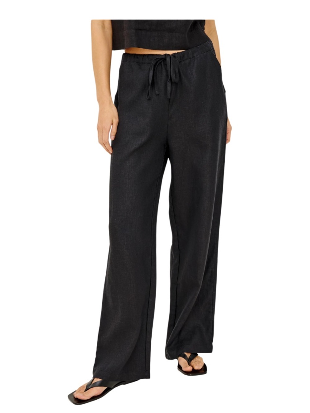 Rails Emmie Black Linen Pants Trousers